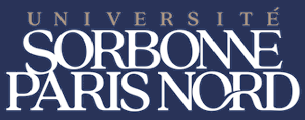 Logo de l'Université Sorbonne Paris Nord (blanc sur fond bleu)