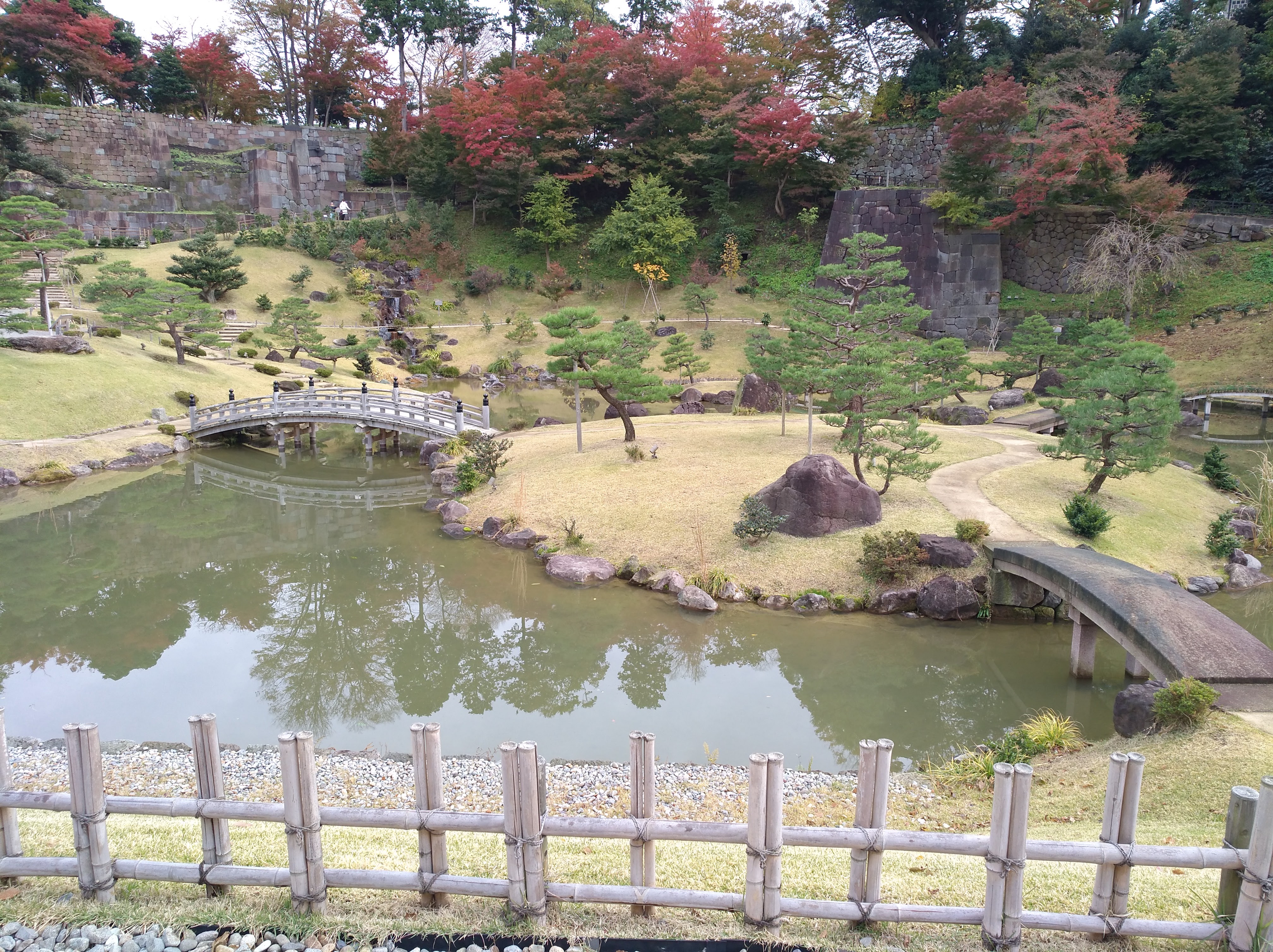 A japanese garden at
     Kanazawa